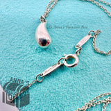 Tiffany & Co. 925 Silver Elsa Peretti Teardrop Pendant 19" Necklace (pouch)