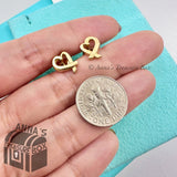 Tiffany & Co. 18k Yellow Gold Paloma Picasso Loving Heart Earring (box, pch, rb)