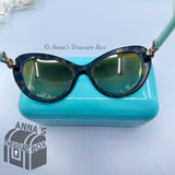 Tiffany & Co. TF 4059 8015/3B 54-18 130 2P Brown Cat Eye Sunglasses (case)