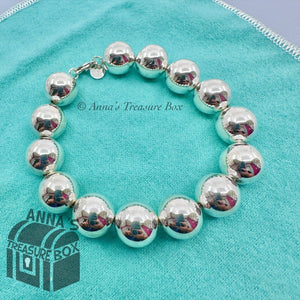 Tiffany & Co. 925 Silver 14mm HardWear Ball 8.5" Bracelet (pouch)