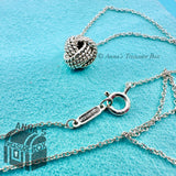 Tiffany & Co. 925 Silver Somerset Mesh Knot Twist Pendant 16" Necklace (Pouch)