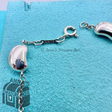 Tiffany & Co. 925 Silver Elsa Peretti 11mm 5 Bean 7" Bracelet (pouch)