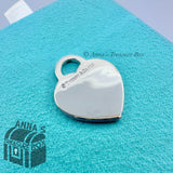 Tiffany & Co. 925 Silver I Love You Heart Notes Charm Pendant (pouch)