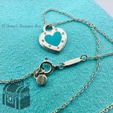 Return To Tiffany & Co. Blue Enamel LOVE Heart 16-18"Adjustable Necklace (pouch)