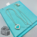 Return To Tiffany & Co. Blue Enamel LOVE Heart 16-18"Adjustable Necklace (pouch)