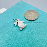 Tiffany & Co. 925 Silver Snuggle Bunny Rabbit Charm Pendant (box, pouch, ribbon)