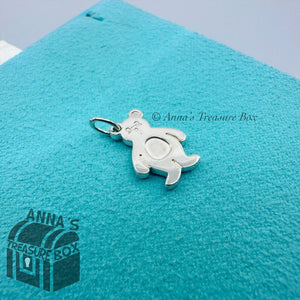 Tiffany & Co. 925 Silver Bear Hug Charm Pendant (box, pouch, ribbon)