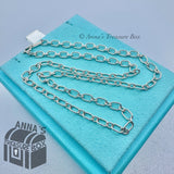 Tiffany & Co. 925 Silver Rectangle Link Chain 18" Necklace (pouch)