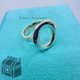 Tiffany & Co. 925 Silver Elsa Peretti Sevillana O Ring Size 8.5 (Box, pch, rbbn)