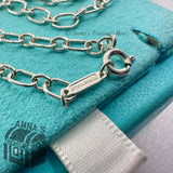 Tiffany & Co. 925 Silver Rectangle Link Chain 18" Necklace (pouch)