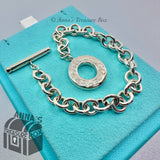 Tiffany & Co. 925 Silver Toggle Chain Link 7.75" Bracelet (pouch)