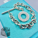 Tiffany & Co. 925 Silver Toggle Chain Link 7.75" Bracelet (pouch)