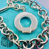 Tiffany & Co. 925 Silver Toggle Chain Link 7.75" Bracelet (pouch)