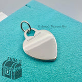 Tiffany & Co. 925 Silver Engraved AMANDA Heart Tag Charm Pendant (pouch)