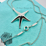 Tiffany & Co. 925 Silver Elsa Peretti Large 28mm Starfish Pendant  18" Necklace