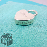 Tiffany & Co. 925 Silver Naughty and Nice Heart Padlock Charm Pendant (pouch)