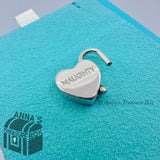 Tiffany & Co. 925 Silver Naughty and Nice Heart Padlock Charm Pendant (pouch)