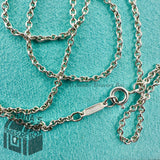 Tiffany & Co. 925 Silver 1.5mm Thick Links Chain 18" Necklace (pouch)