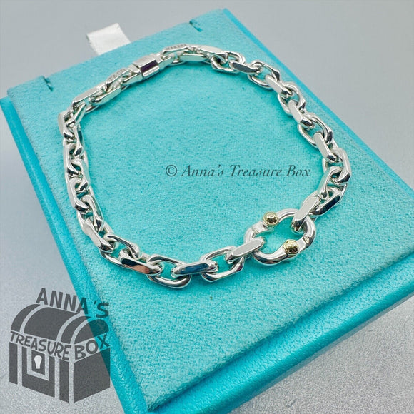 Tiffany & Co. 18K Gold & 925 Silver Narrow Chain 7.5