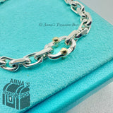 Tiffany & Co. 18K Gold & 925 Silver Narrow Chain 7.5" Bracelet (box, pch, rbn)