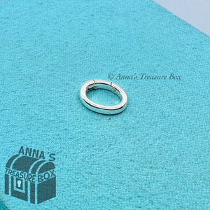 Tiffany & Co. 925 Silver Italy Oval Clasp Clasping Link Jump Ring Charm Holder