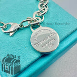 Tiffany & Co. 925 Silver RTT Round Tag 7.75" Bracelet NEW VERSION (bx, pch, rbn)