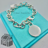 Tiffany & Co. 925 Silver RTT Round Tag 7.75" Bracelet NEW VERSION (bx, pch, rbn)