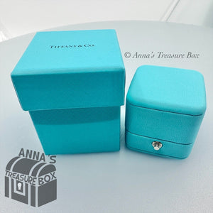 Tiffany & Co. Blue Leather Storage Presentation Empty Ring Box