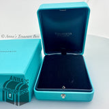 Tiffany & Co. Empty LARGE Blue Leather Box Necklace And Outer Box