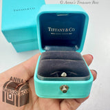 Tiffany & Co. Blue Leather Storage Presentation Empty Ring Box