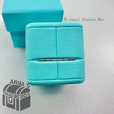 Tiffany & Co. Blue Leather Storage Presentation Empty Ring Box