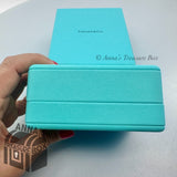 Tiffany & Co. Empty LARGE Blue Leather Box Necklace And Outer Box