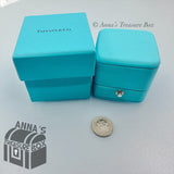 Tiffany & Co. Blue Leather Storage Presentation Empty Ring Box