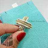 Tiffany & Co. 925 Silver & 18K Gold Signature X Clip On Large SINGLE Earring