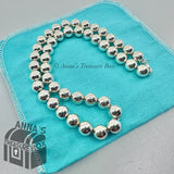 Tiffany & Co. 925 Silver HardWear 10mm Bead Ball 18.25" Necklace (pouch)