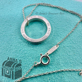 Tiffany & Co. 925 Silver 1837 Round Circle Pendant 16" necklace (pouch)