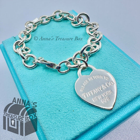 Return To Tiffany & Co. 925 Silver LARGE RTT Heart Tag 7.75