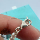 Tiffany & Co. 925 Silver RTT Heart Tag 3mm Pearl 6.75" Bracelet (bx, pouch, rbn)