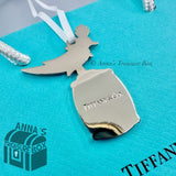 Tiffany & Co. Bird on a Rock Christmas Ornament Charm With Small Bag Silver NEW