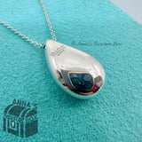 Tiffany & Co. 925 Silver LARGE Elsa Peretti Teardrop Pendant 25” Necklace (pouch