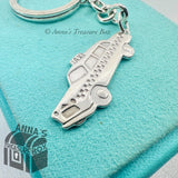 Tiffany & Co. 925 Silver Taxi Cab Charm Keychain Keyring (pouch)