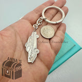 Tiffany & Co. 925 Silver Taxi Cab Charm Keychain Keyring (pouch)