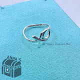 Tiffany & Co. 925 Silver Paloma Picasso Graffiti XO Ring Size 5.75 (bx, pch, rbn