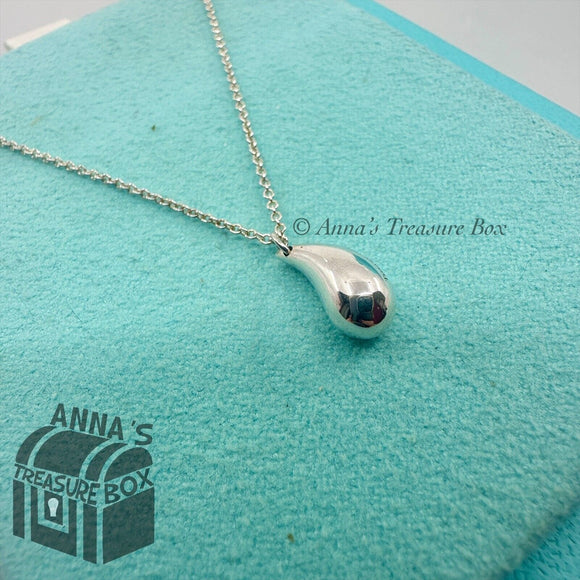 Tiffany & Co. 925 Silver Elsa Peretti Teardrop Pendant 16