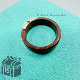 Tiffany & Co. 925 Silver + Wood Signature X Kiss Ring Sz. US 12 (pouch)