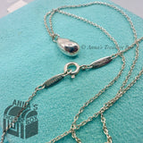 Tiffany & Co. 925 Silver Elsa Peretti Teardrop Pendant 16" Necklace (pouch)