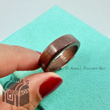 Tiffany & Co. 925 Silver + Wood Signature X Kiss Ring Sz. US 12 (pouch)