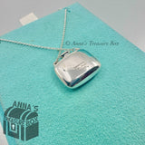 Tiffany & Co. 925 Silver Elsa Peretti Square Bottle Pendant 18" Necklace (boxset