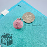 Tiffany & Co. 925 Silver Pink Enamel Cupcake Charm Pendant (box, pouch, ribbon)