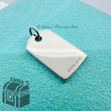 Tiffany & Co. 925 Silver Miami Beach Engraved Nautical Rectangle Charm (pouch)